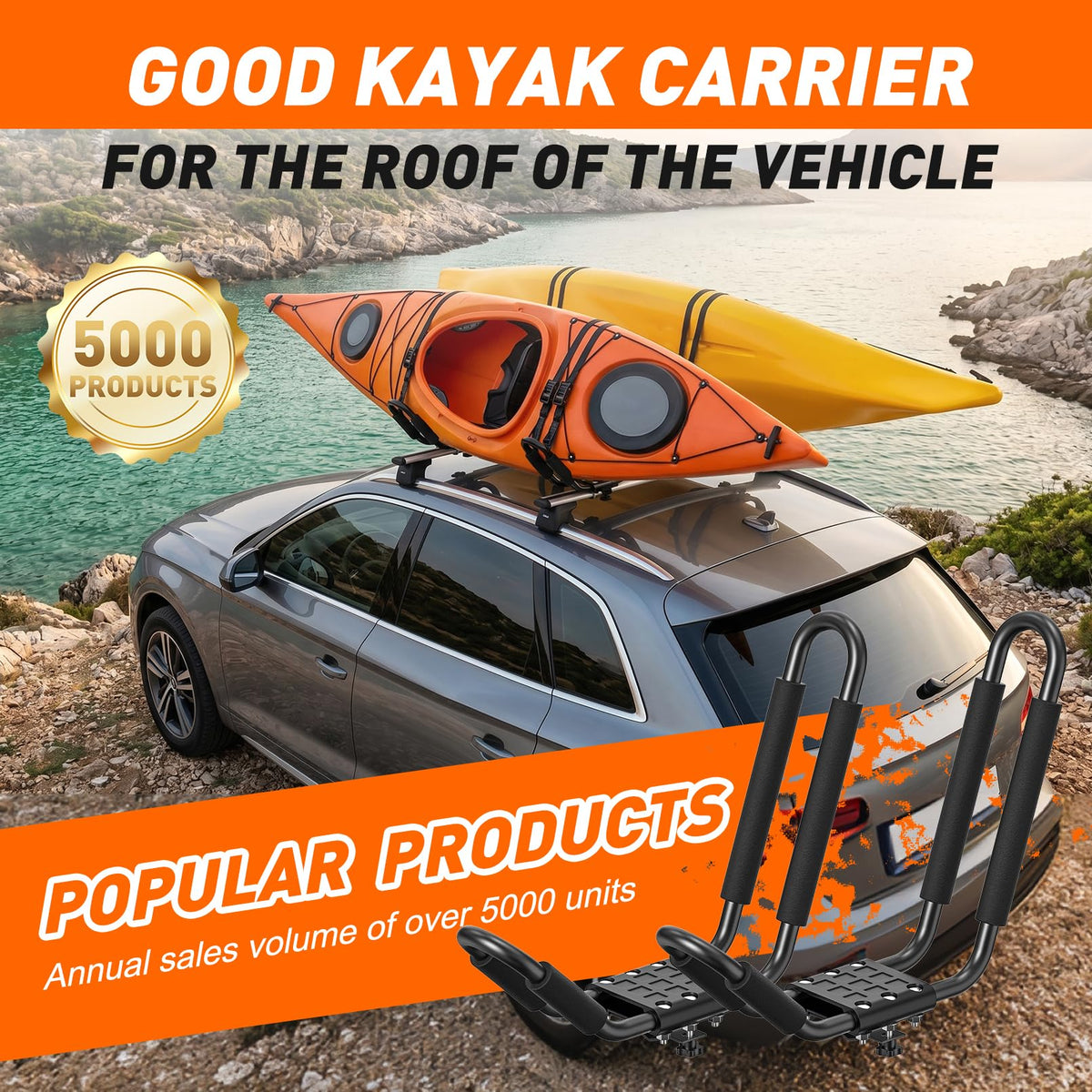 2 Pairs Kayak Carrier Racks X83919