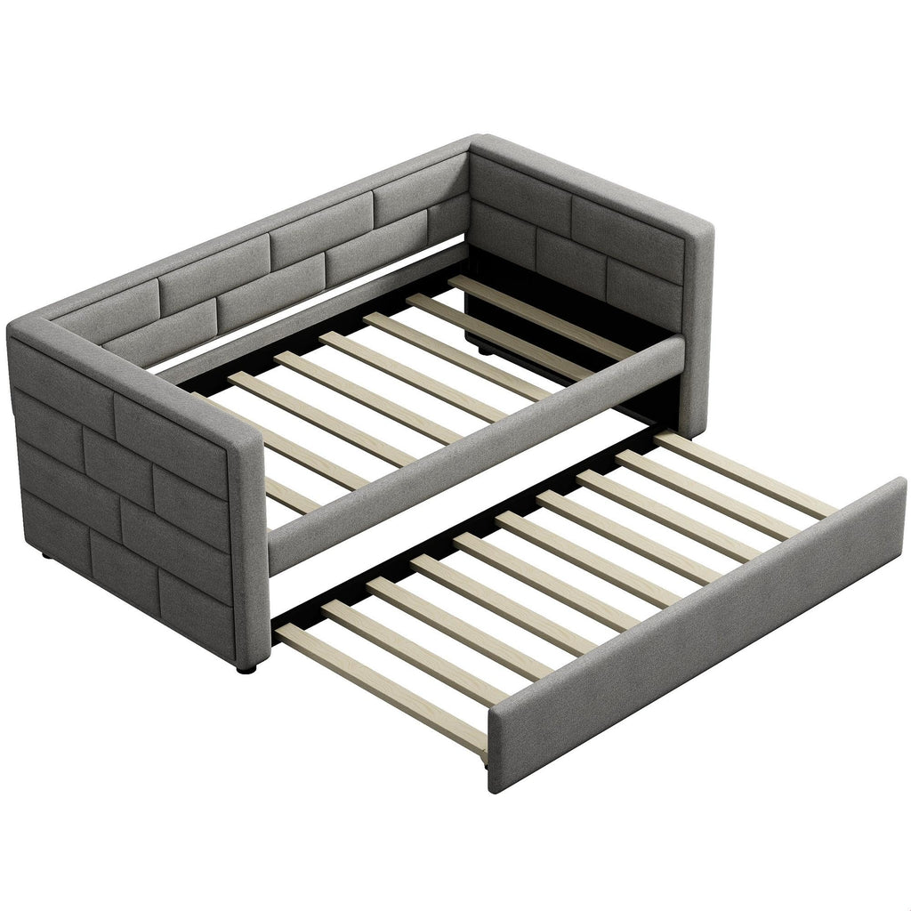 Twin Upholstered Daybed with Trundle J4023