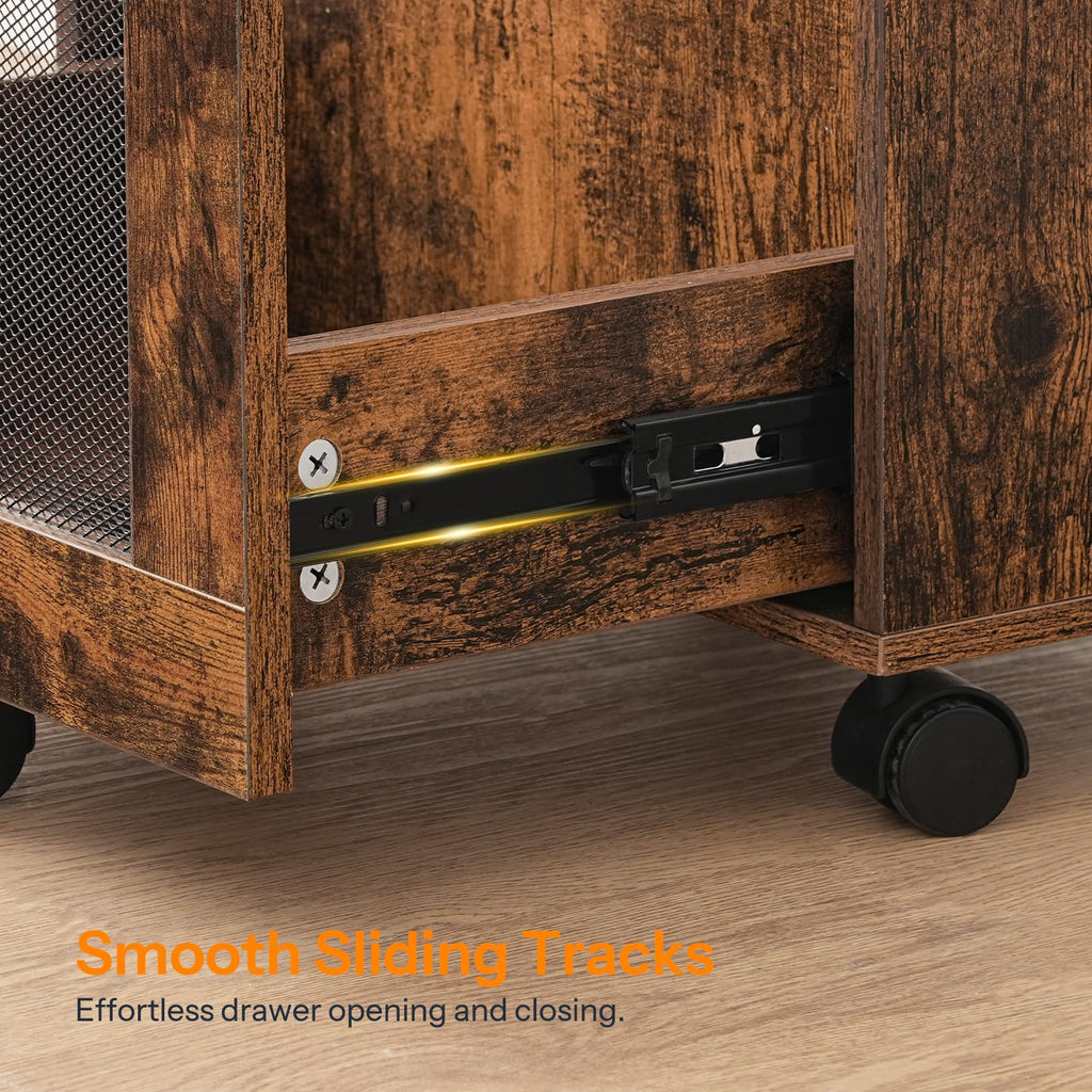 Rolling File Cabinet with Drawer Q99326