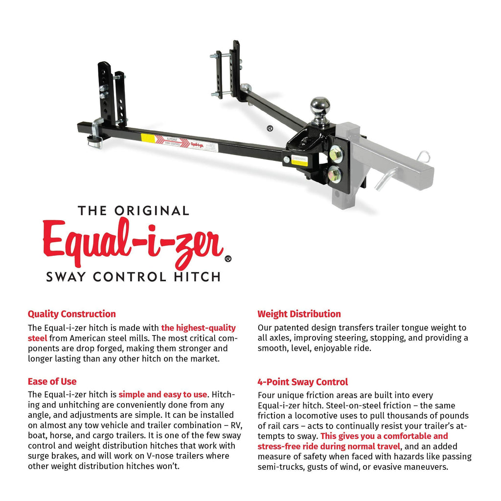 4-point Sway Control Hitch, 10,000 Lbs Trailer Weight Rating K43508