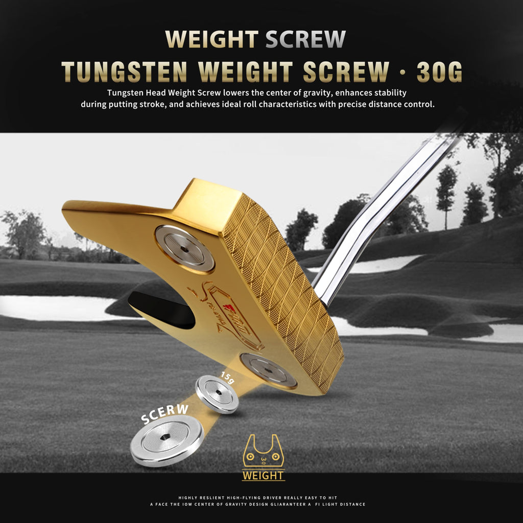 CNC-Milled Low-CG Golf Putter with Alignment Line & Oversized Grip R14025