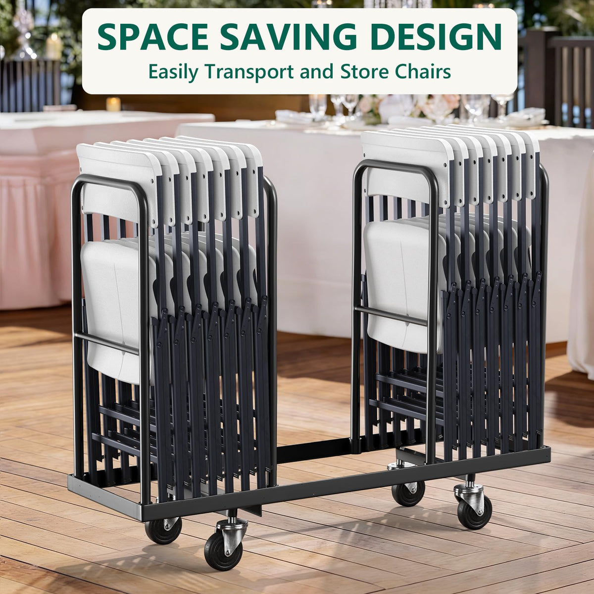 White 4 Pack Plastic Folding Chairs with Metal Frame U335697