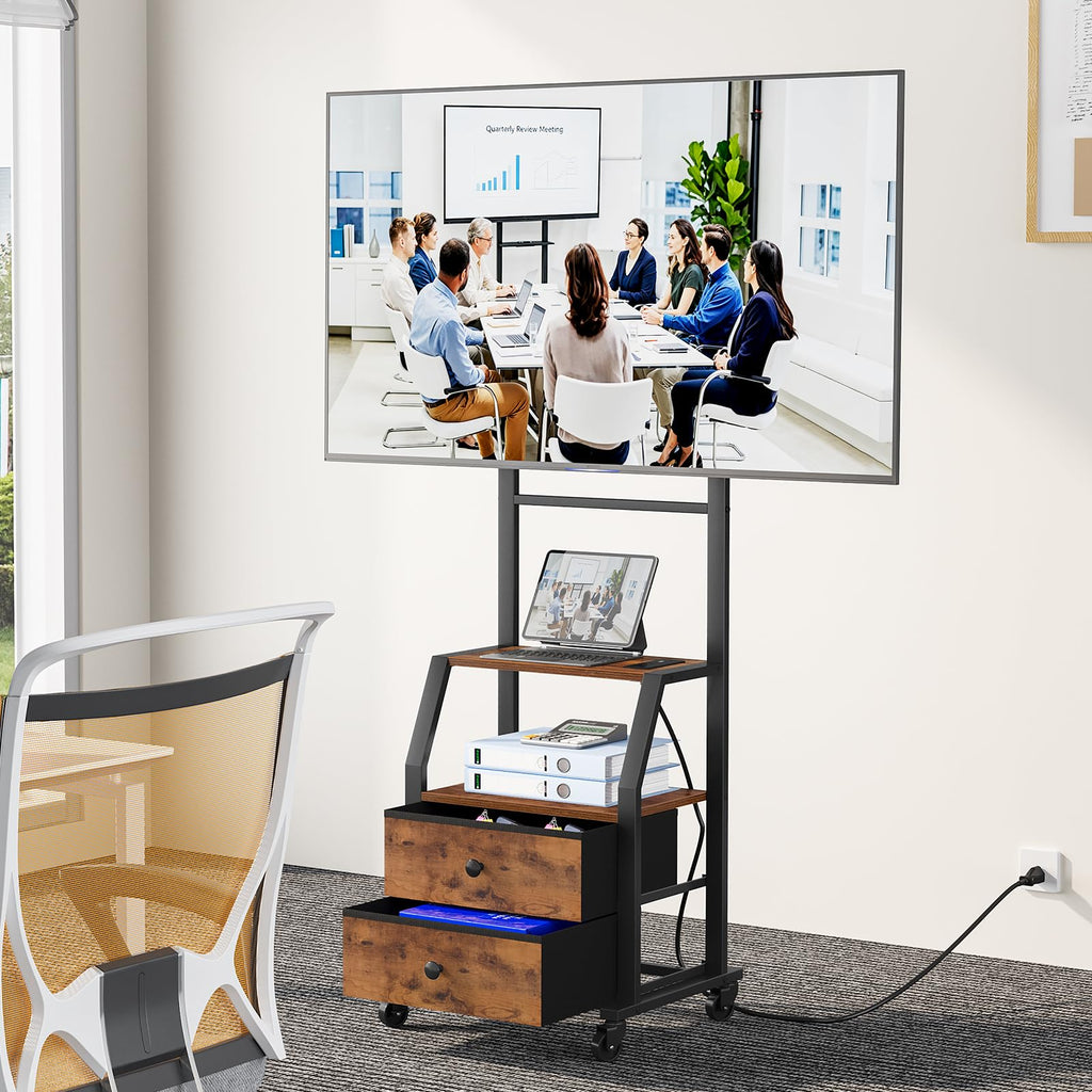Rolling TV Stand for 32-55 Inch TVs Y753