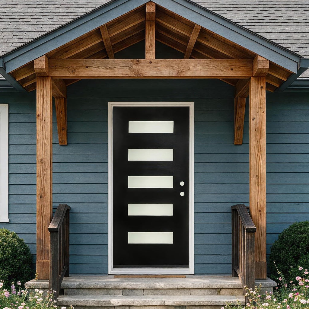 36" x 80" Left Hand Inswing Exterior Door with White Frame F402542