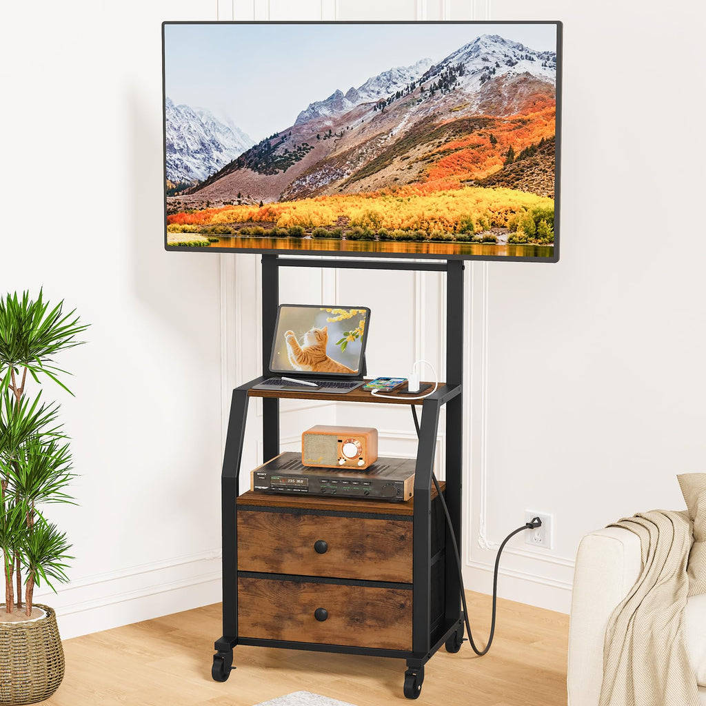 Rolling TV Stand for 32-55 Inch TVs Y753