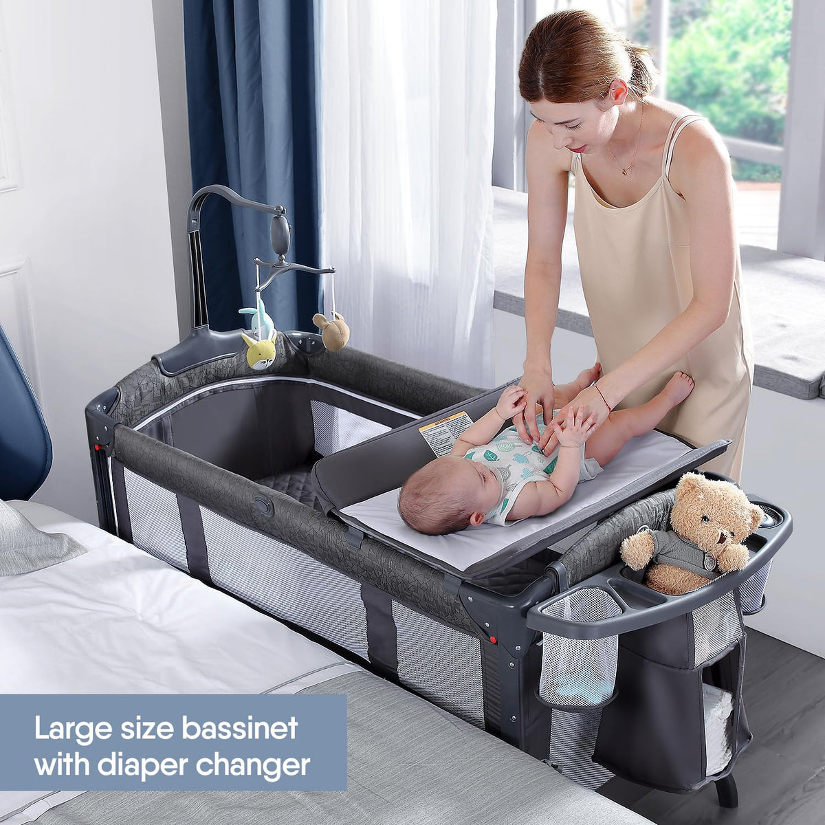 Baby Bassinet Bedside Crib K2919