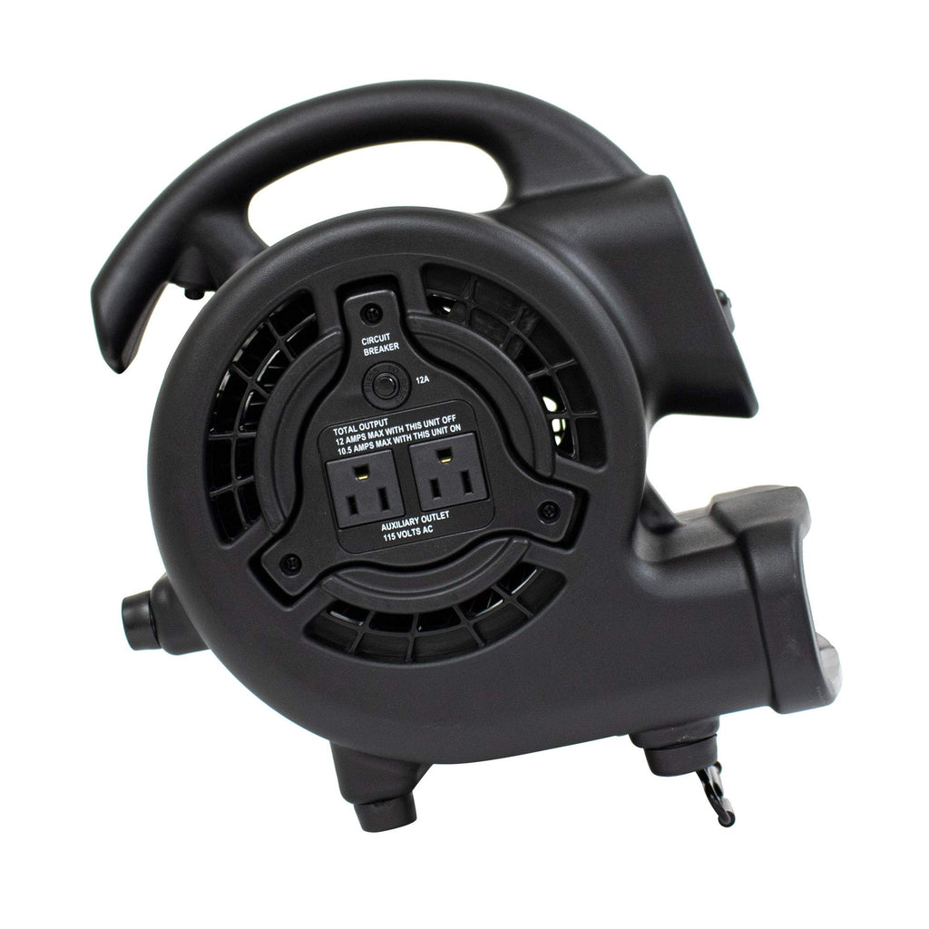 138 W 600 CFM Centrifugal Air Mover, Carpet Dryer, Floor Fan, Blower, Black D400344