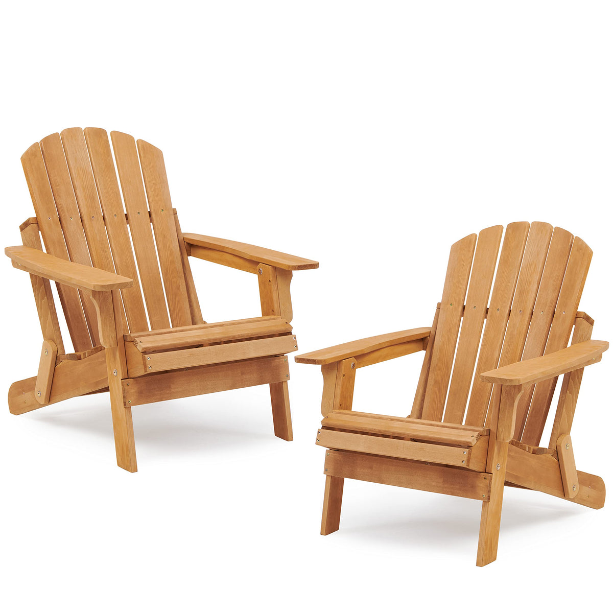 Oversize Wooden Outdoor Folding Chair Set of 2 Y119157