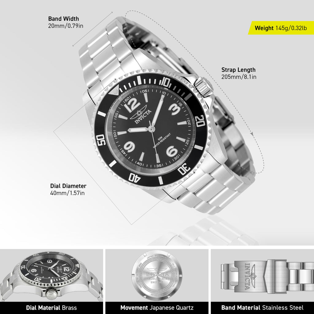 Mens Stainless Steel 40mm Watch P5187