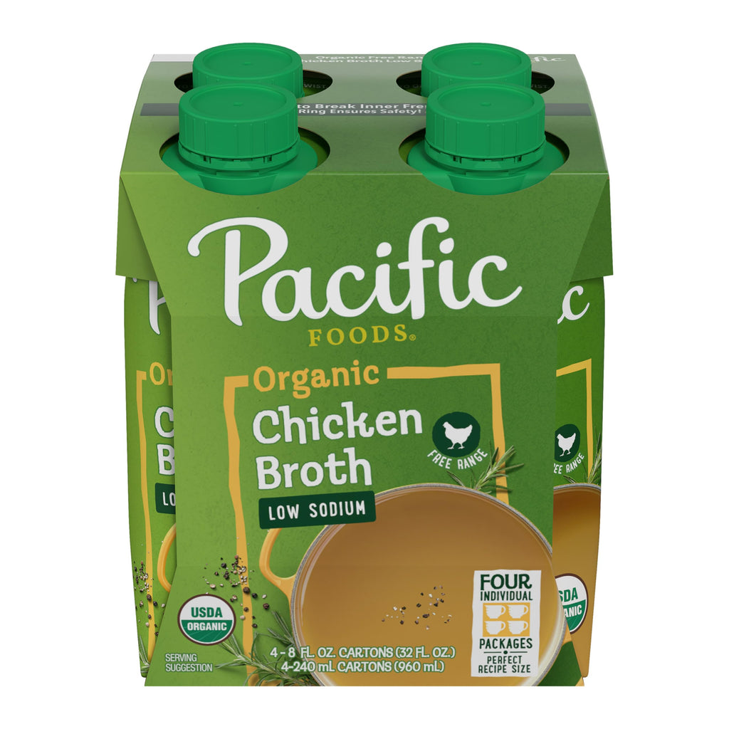 Low Sodium Organic Chicken Broth 4 Count 8 Fl Oz W964