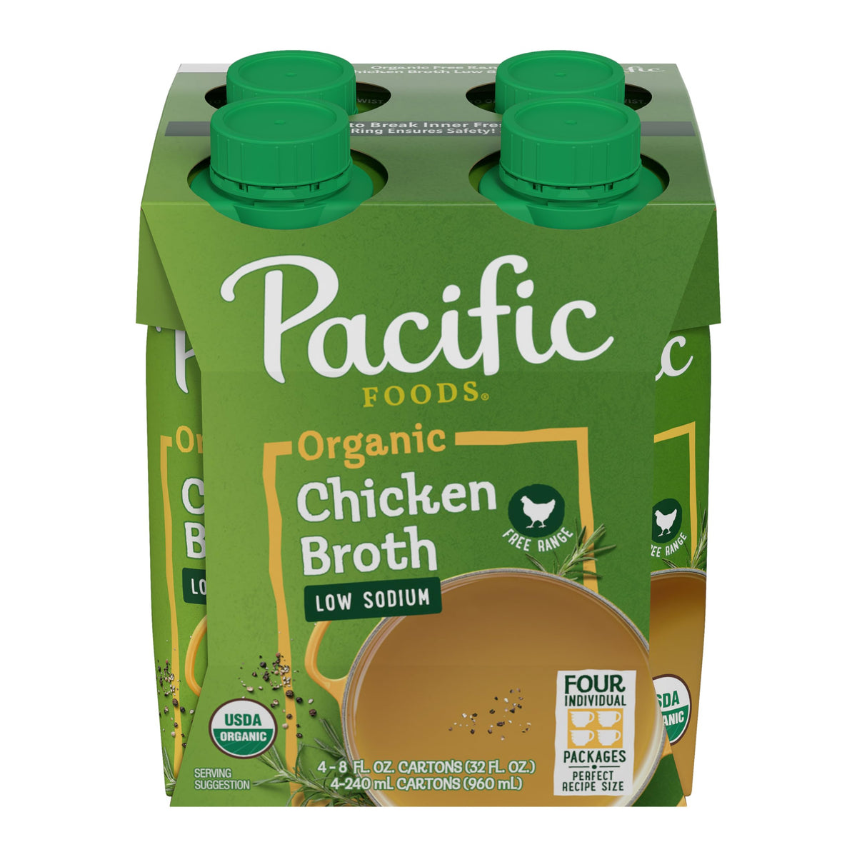 Low Sodium Organic Chicken Broth 4 Count 8 Fl Oz W964