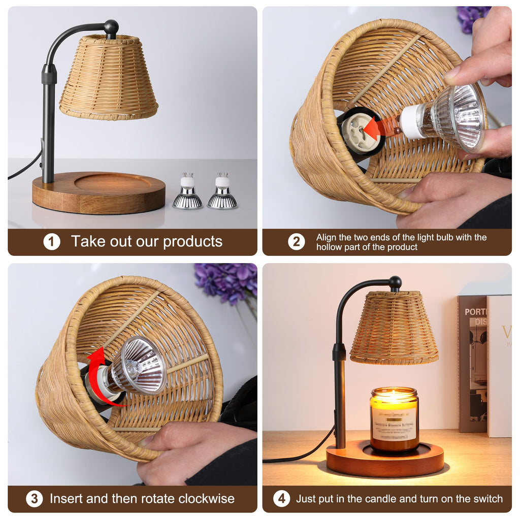 Electric Candle Warmer Lamp with Timer Dimmer X3555