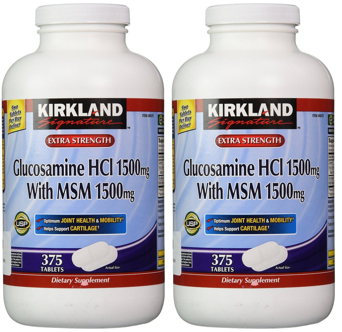 Glucosamine with MSM 375 Tablets 2 Pack U441