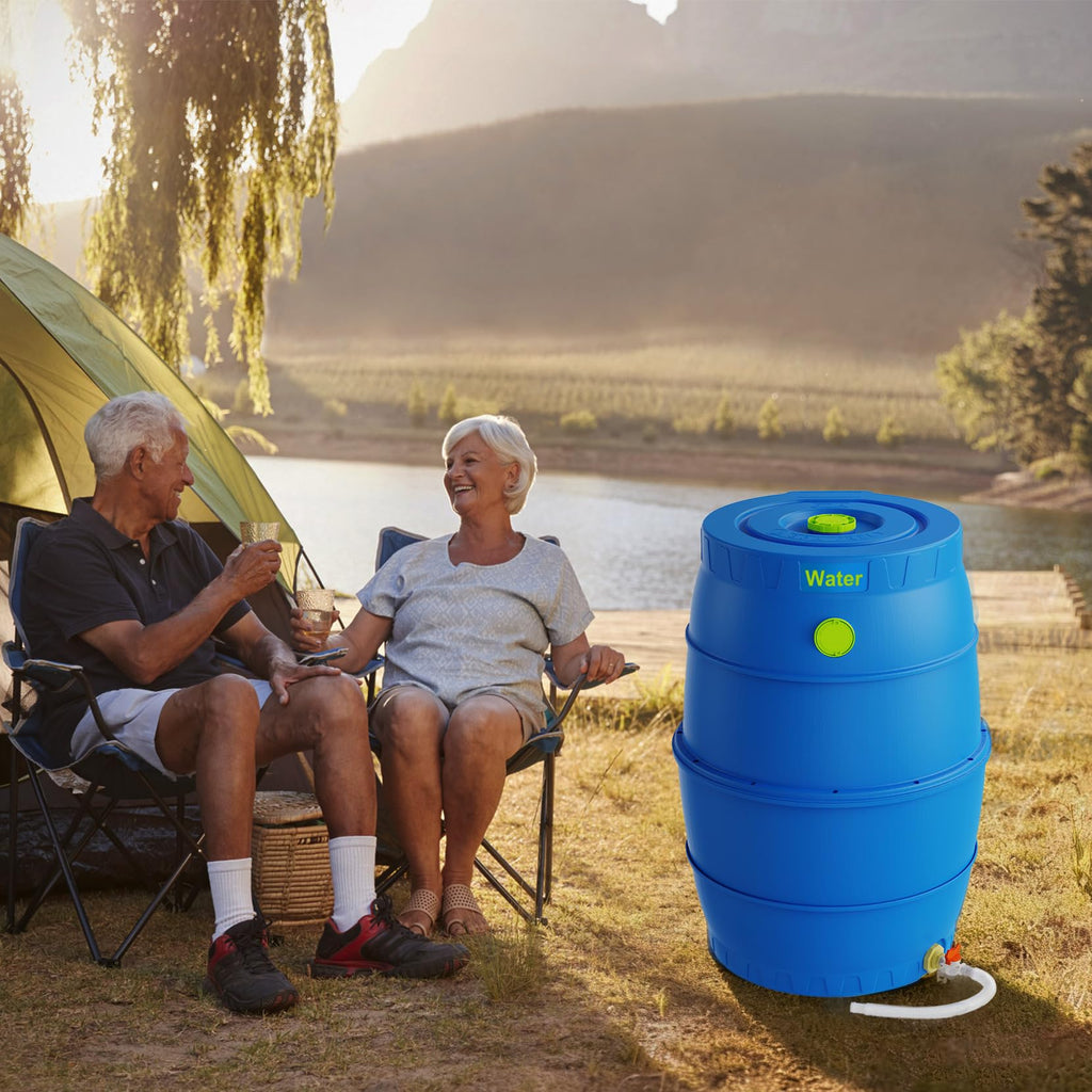 50 Gallon Blue BPA-Free Water Storage Barrel with Spigot X819609