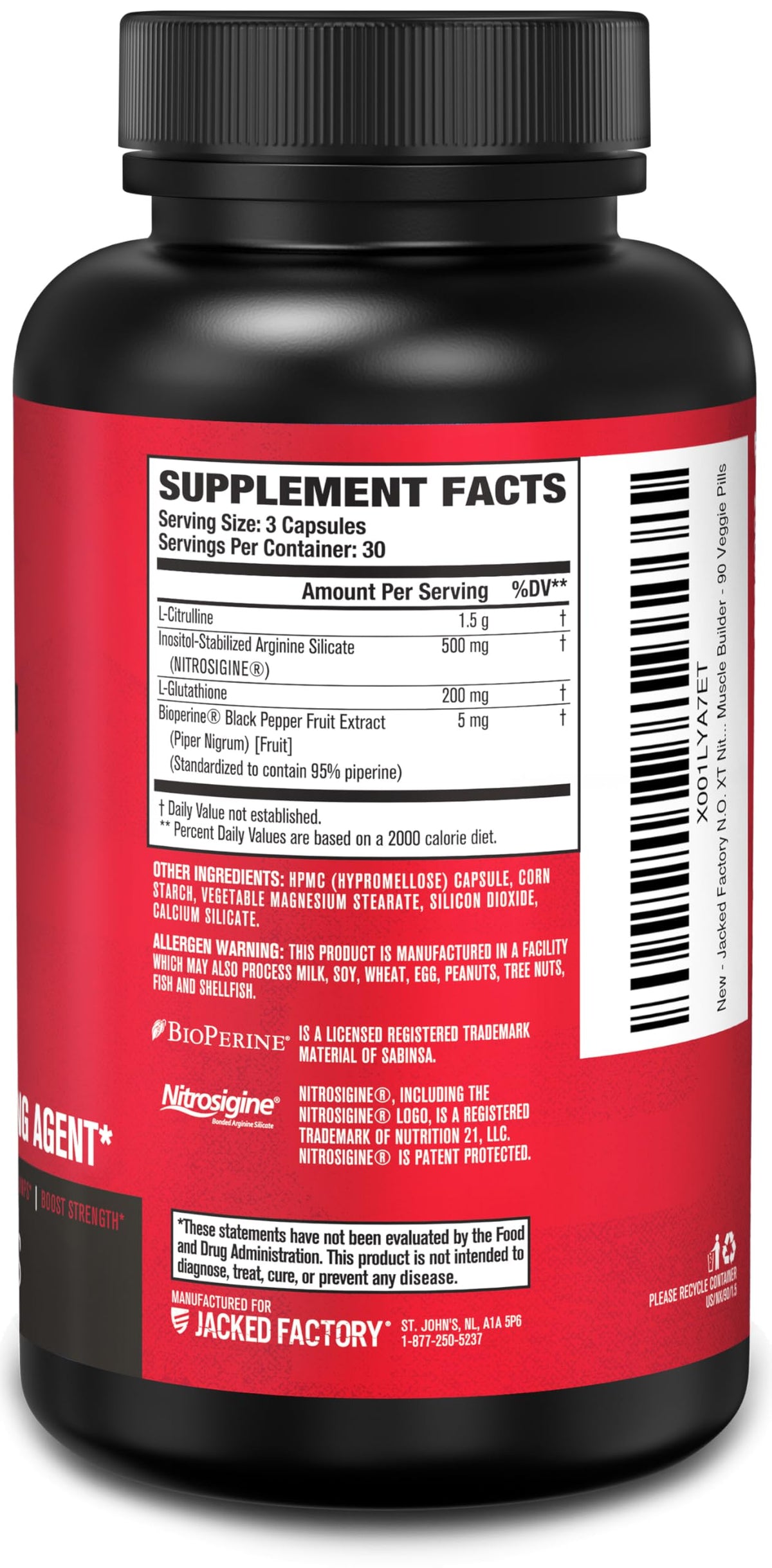 90 Caps Nitric Oxide Supplement Q170507