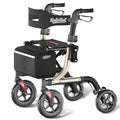 Foldable Aluminum Rollator Walker with Seat and 10" Wheels E3062