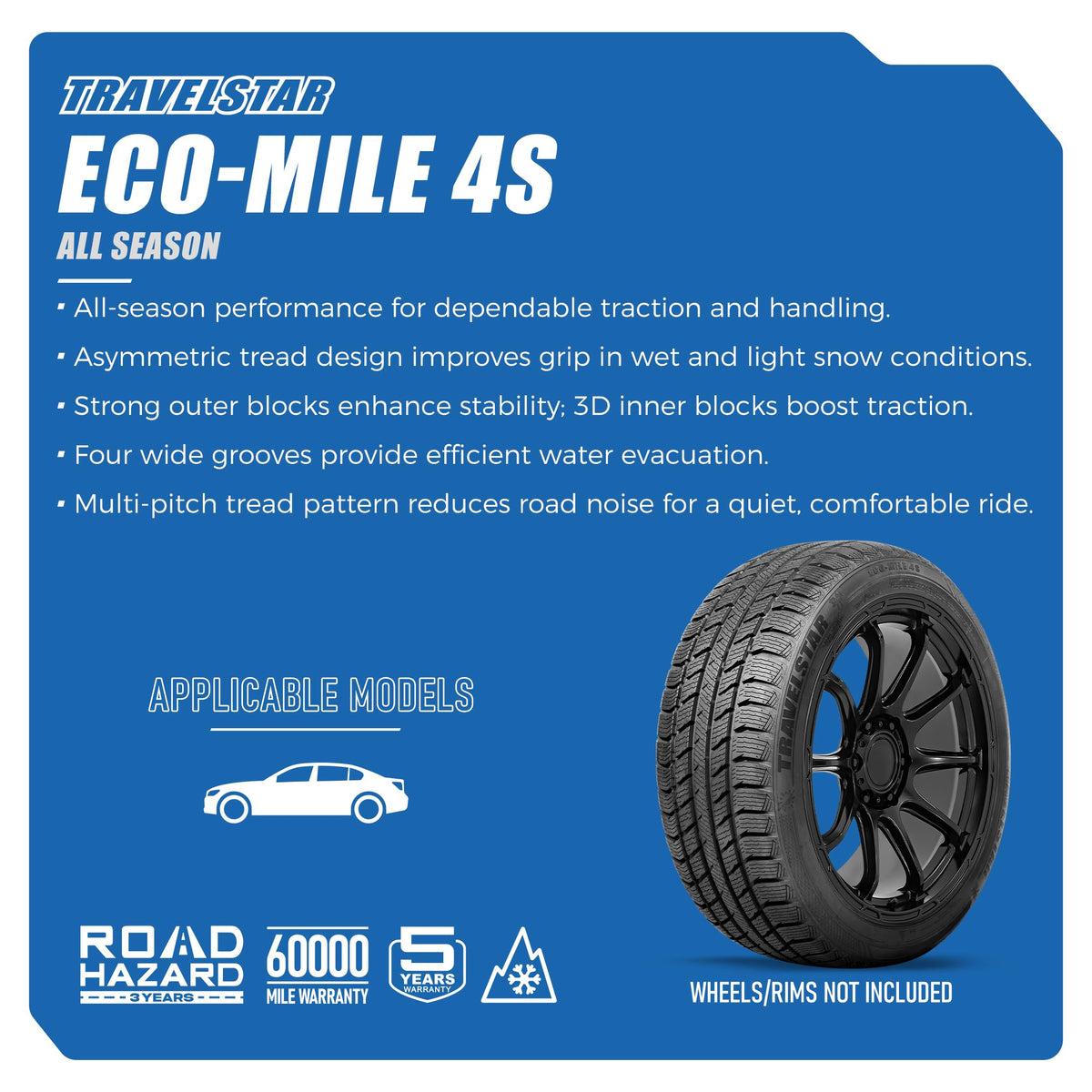 Set of 4 All Weather Tires V912