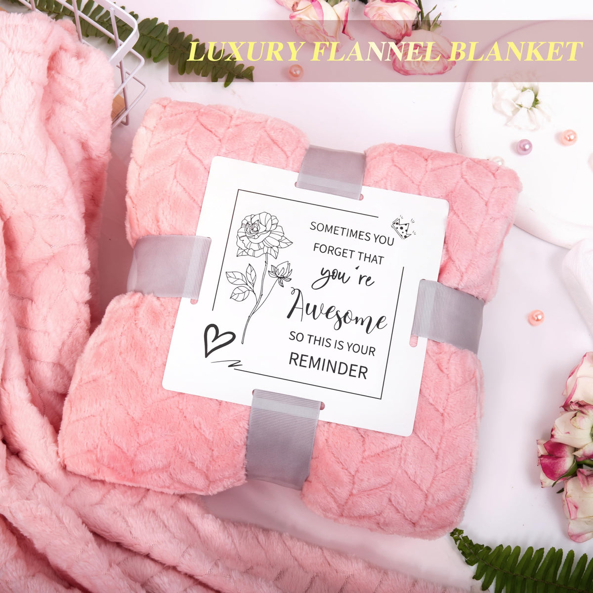 Pink 11Pcs Self Care Gift Basket Z82156