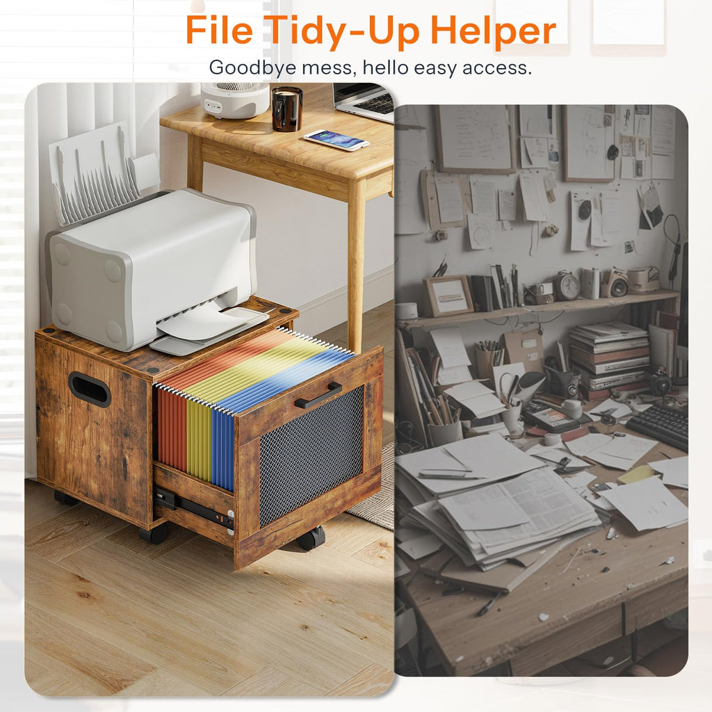Rolling File Cabinet with Drawer Q99326