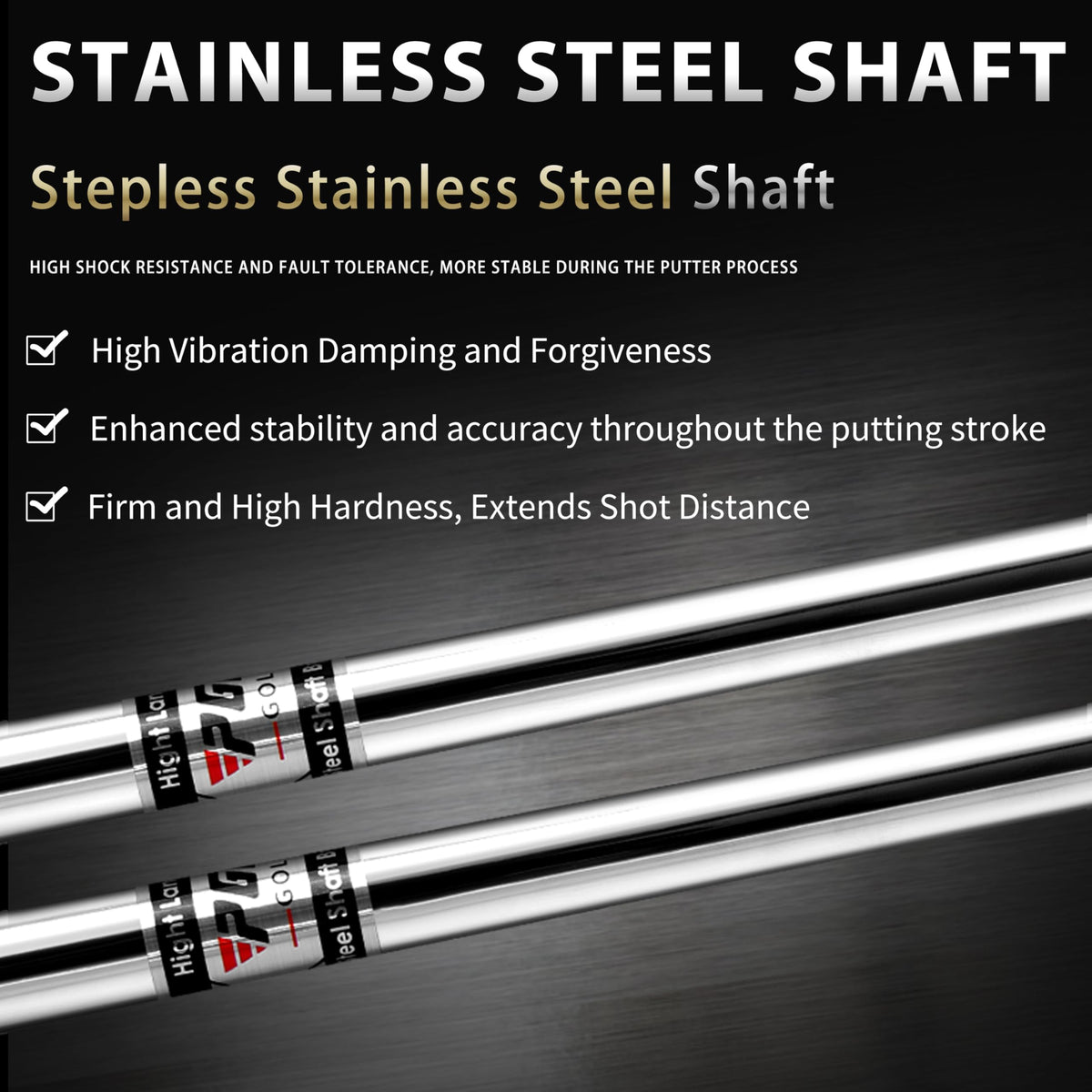 CNC-Milled Low-CG Golf Putter with Alignment Line & Oversized Grip R14025