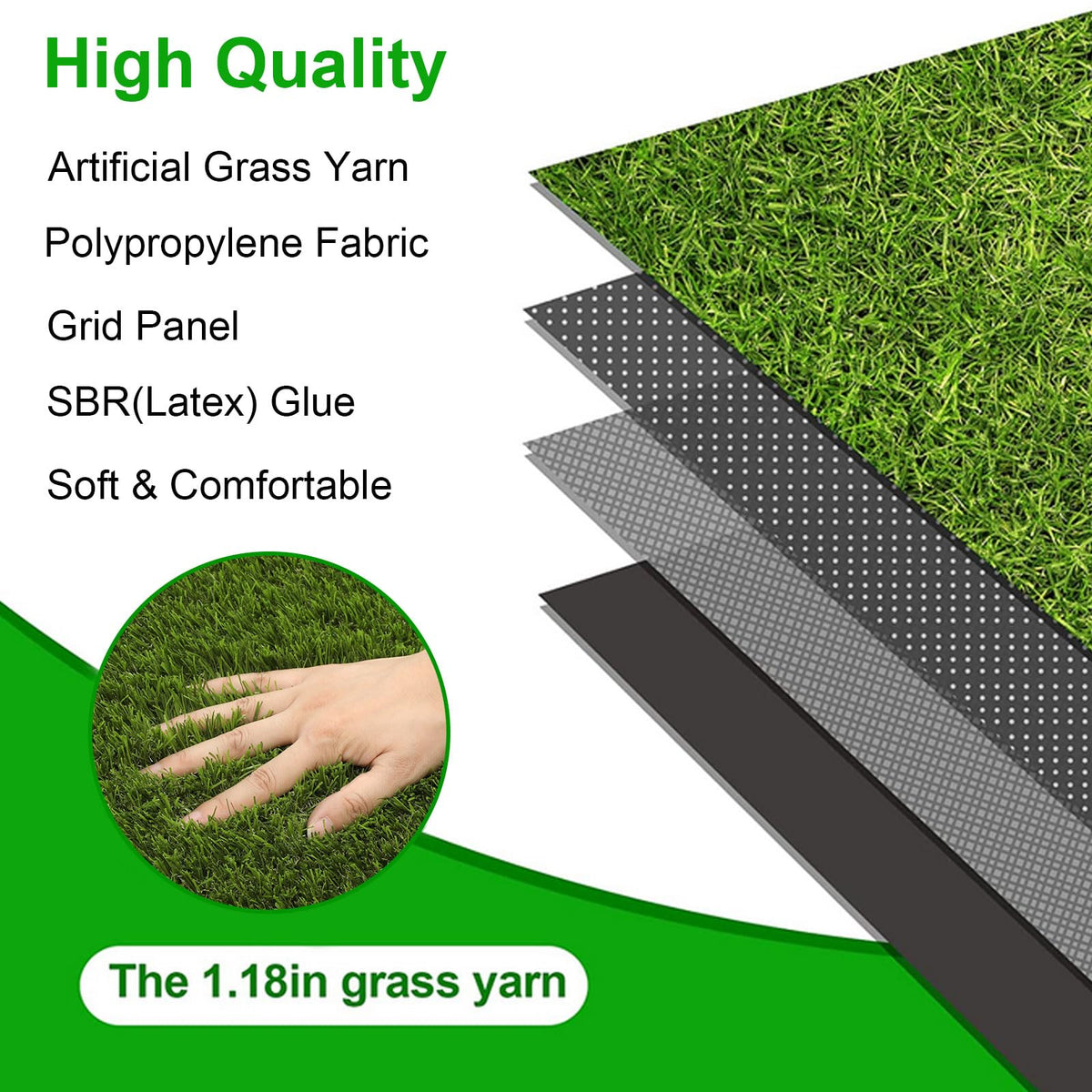 20x25 inches Artificial Grass Pad with Drainage Holes O652767