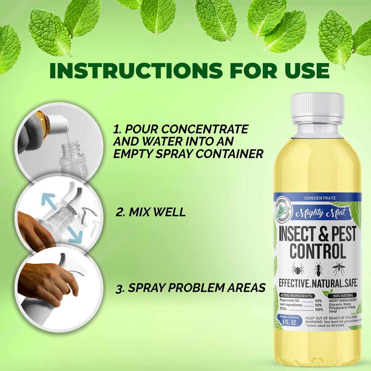 Peppermint Oil Insect Repellent Concentrate, 8 oz R67246