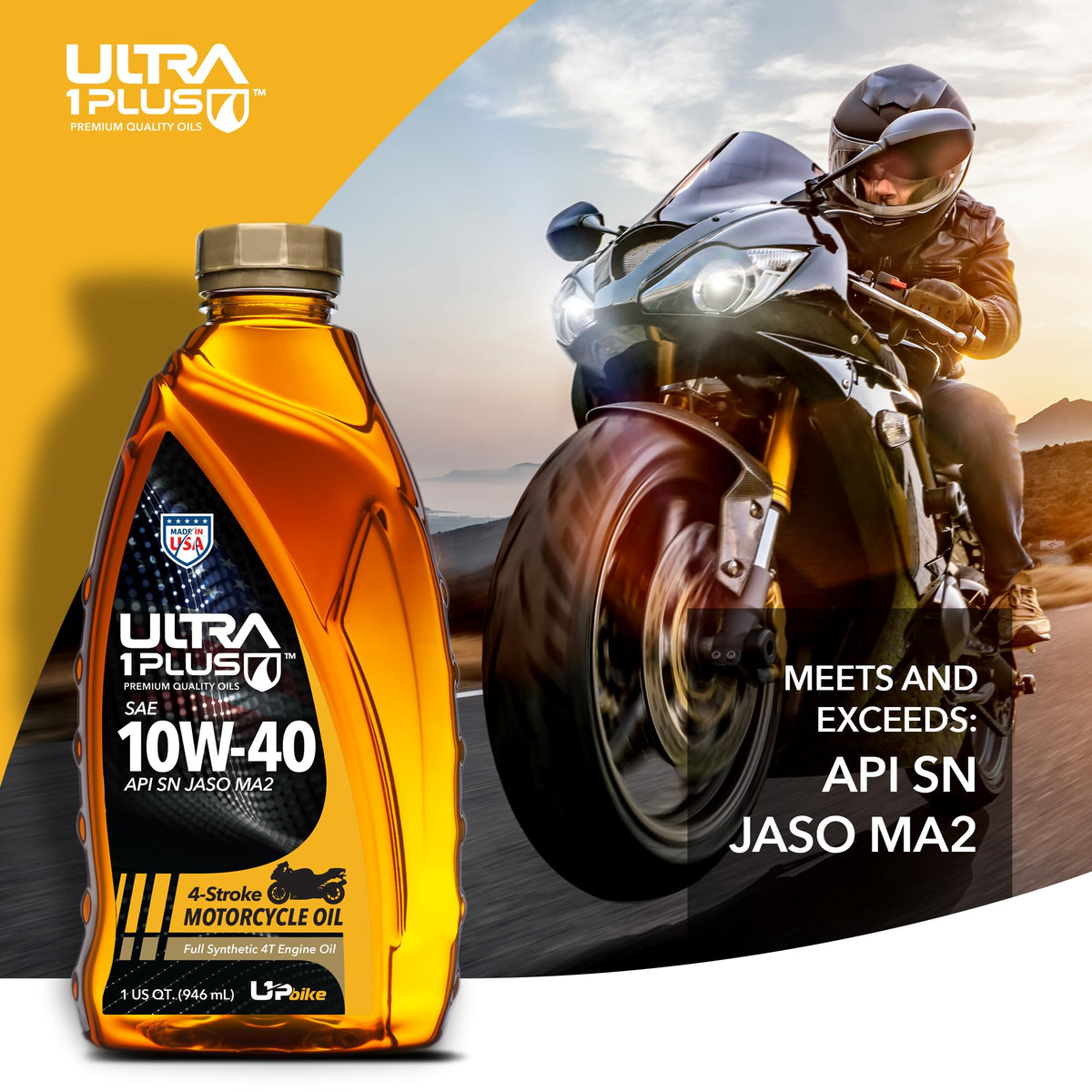 10W-40 Full Synthetic Motorcycle Oil 6 Quarts B430
