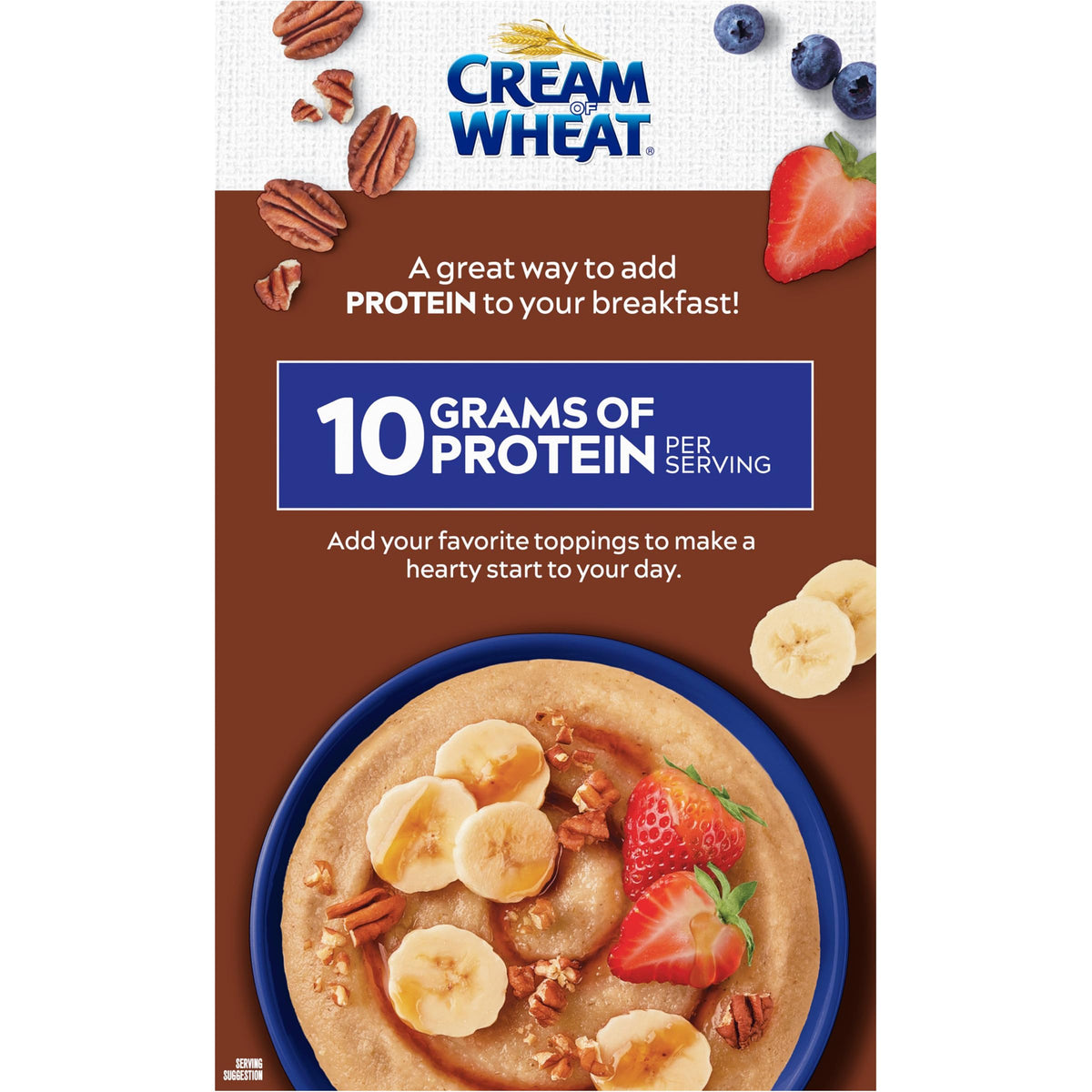 Instant High Protein Hot Cereal, Maple Brown Sugar, 12 Packets I68610