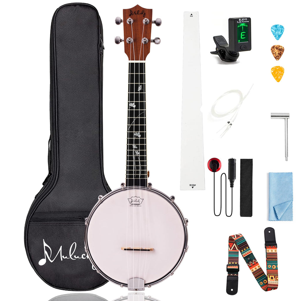 23" Sapele Wood Banjo Ukulele C48577