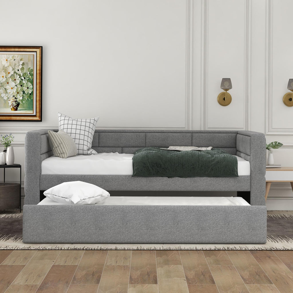 Twin Upholstered Daybed with Trundle J4023