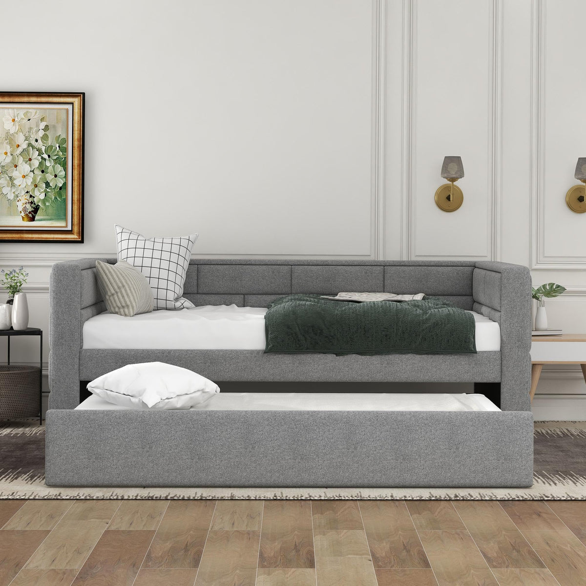 Twin Upholstered Daybed with Trundle J4023