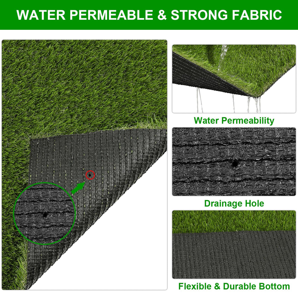 20x25 inches Artificial Grass Pad with Drainage Holes O652767