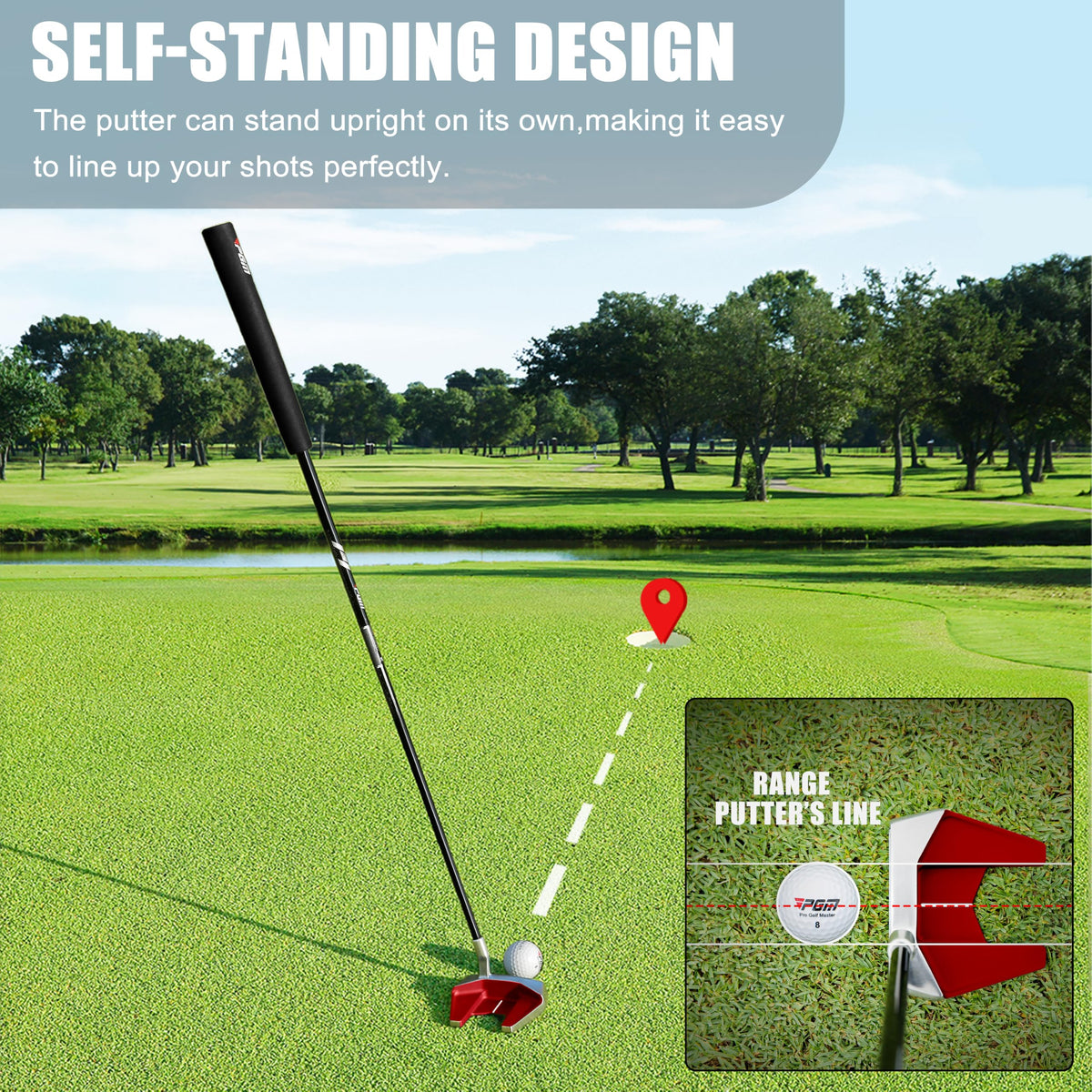 Golf Standing Putter Graphite Shaft V9670