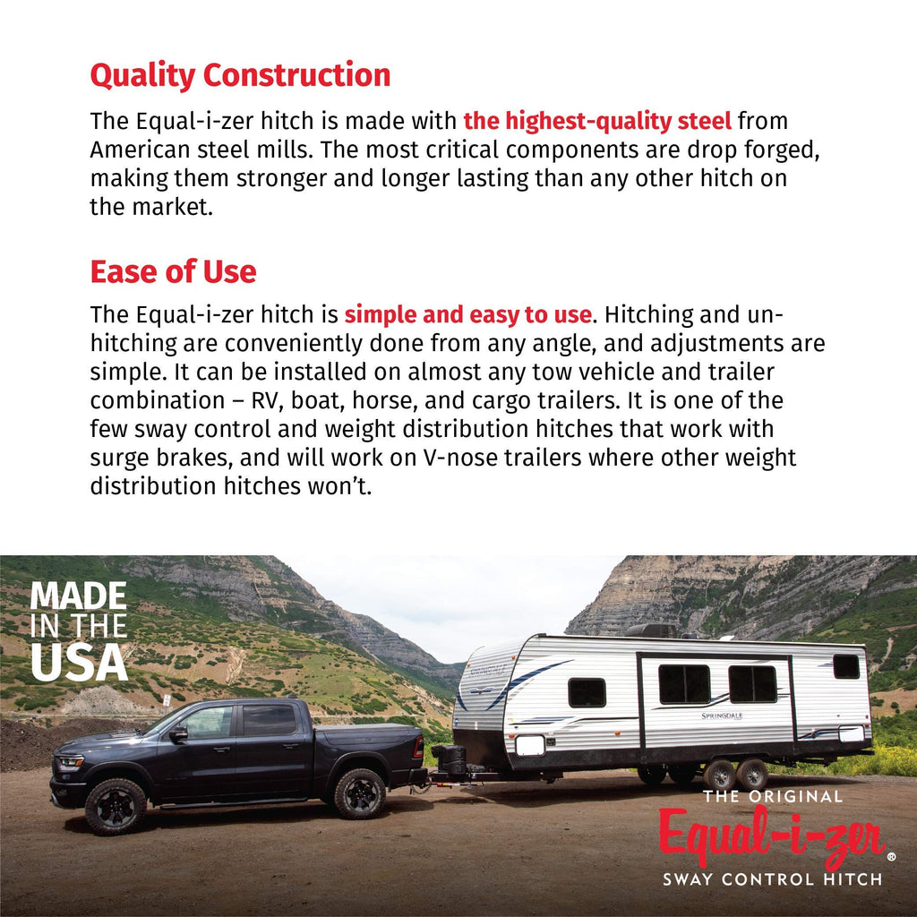 4-point Sway Control Hitch, 10,000 Lbs Trailer Weight Rating K43508