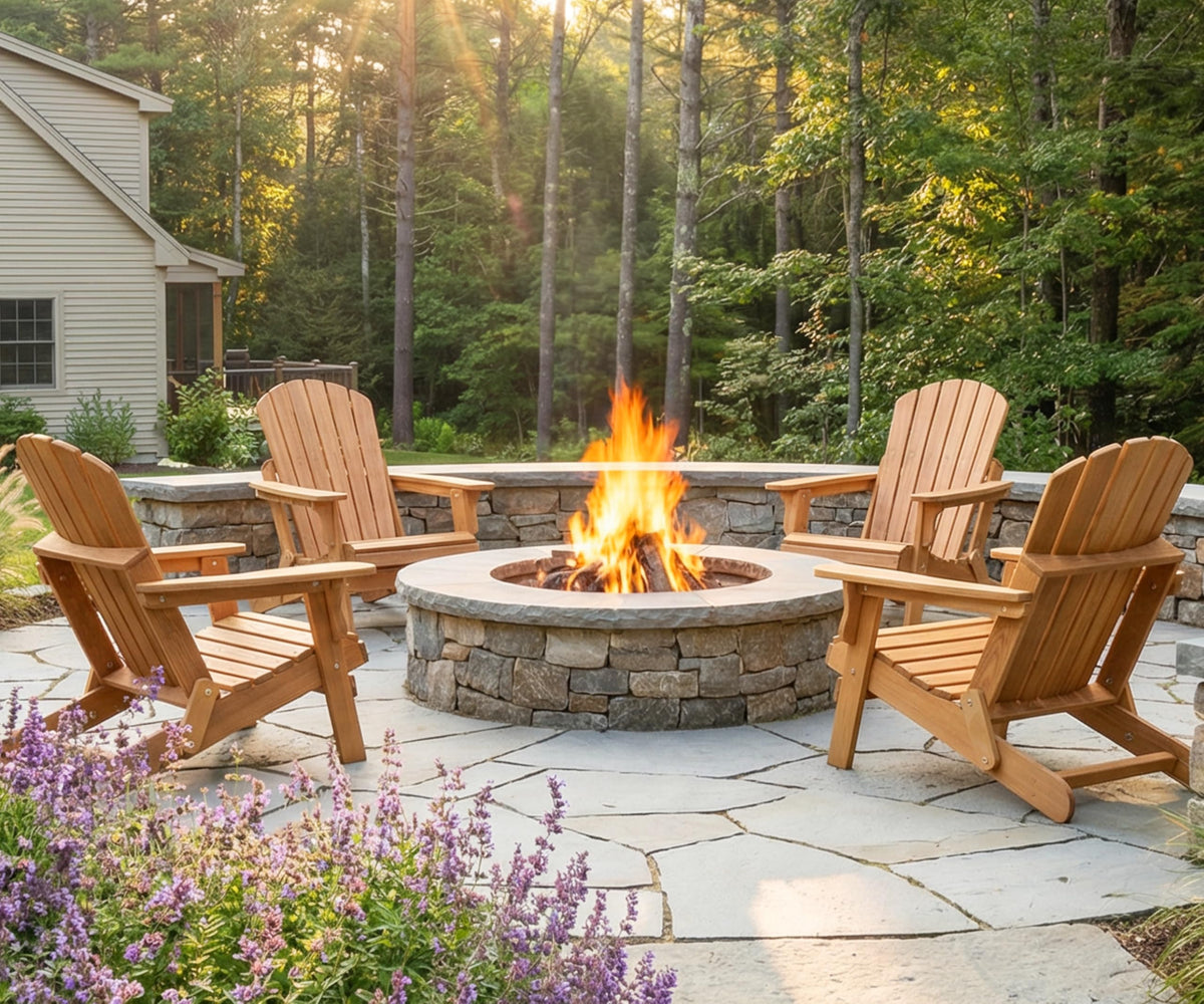 Oversize Wooden Outdoor Folding Chair Set of 2 Y119157