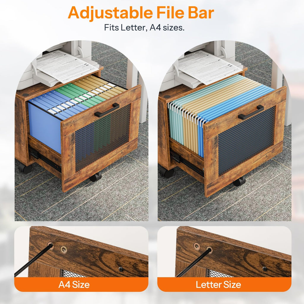 Rolling File Cabinet with Drawer Q99326