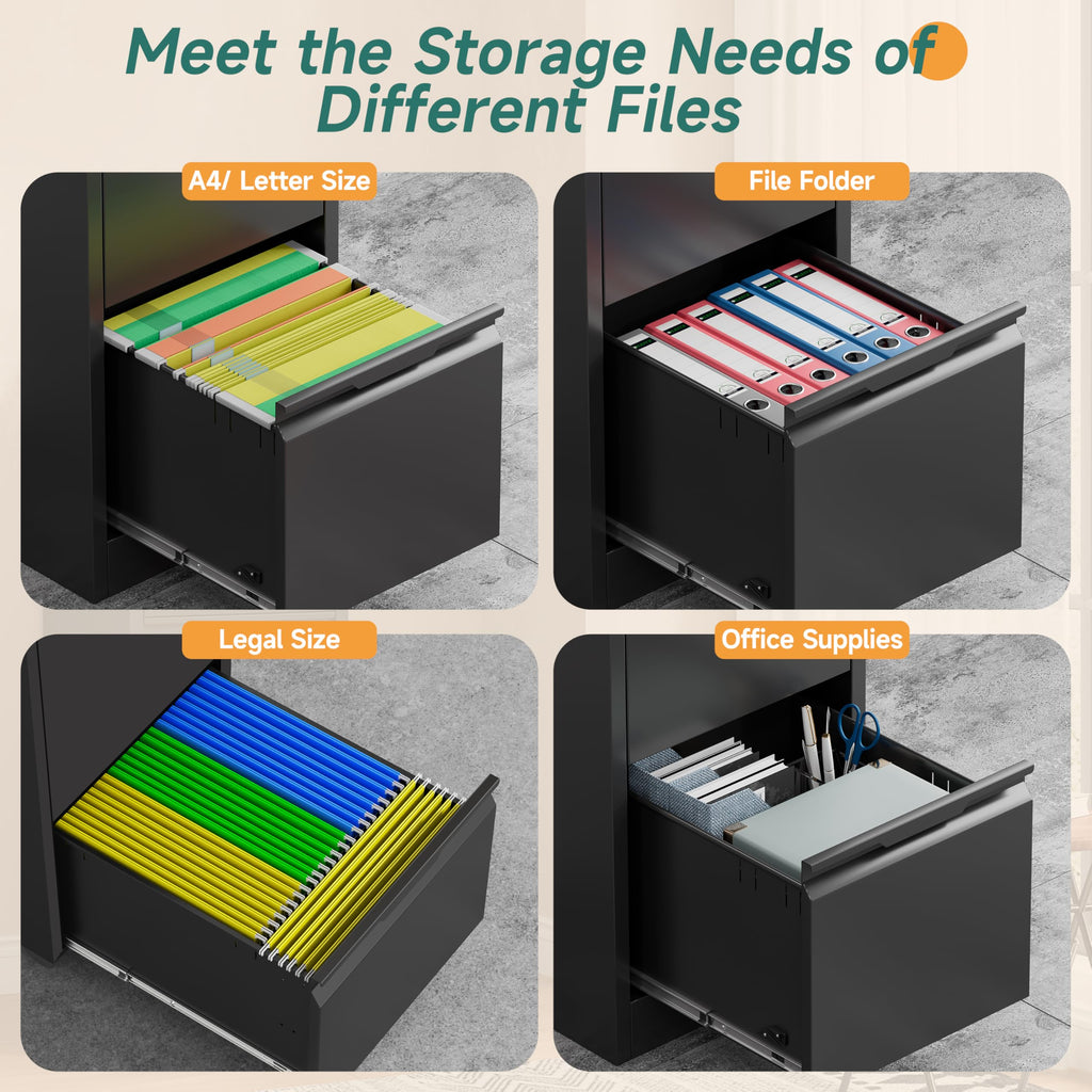 4 Drawer Metal File Cabinet with Lock R85780