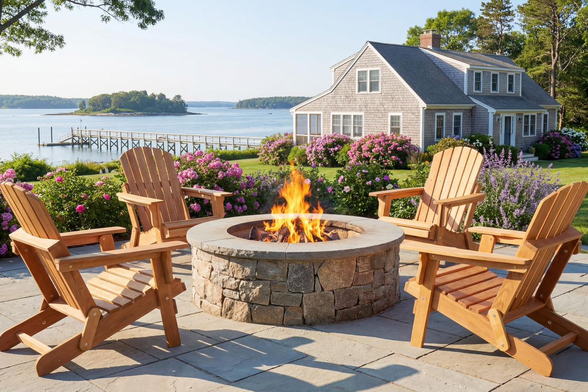 Oversize Wooden Outdoor Folding Chair Set of 2 Y119157